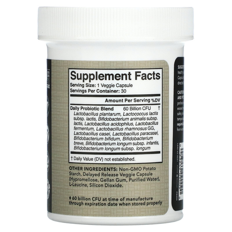 Sports Research, Daily Probiotics Delayed Release, 60 Billion CFU, 30 Veggie Capsules