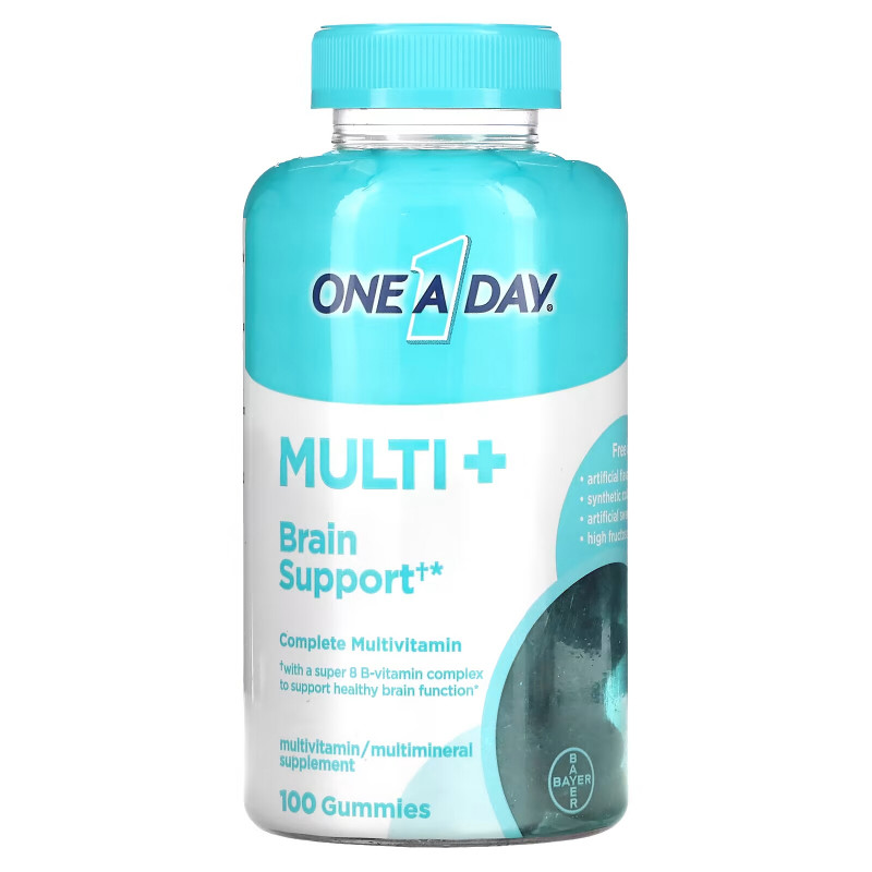 One-A-Day, Multi + Brain Support, 100 Gummies