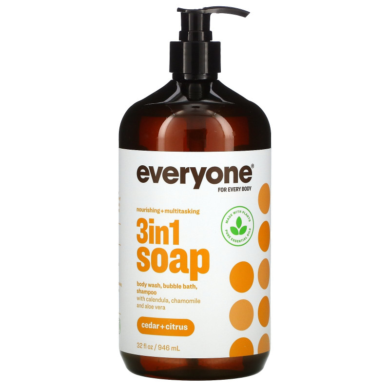 EO Products, Жидкое мыло для мужчин Everyone Soap for Every Man, Кедр + цитрус, для очищения и увлажнения кожи, 32 унции (960 мл)