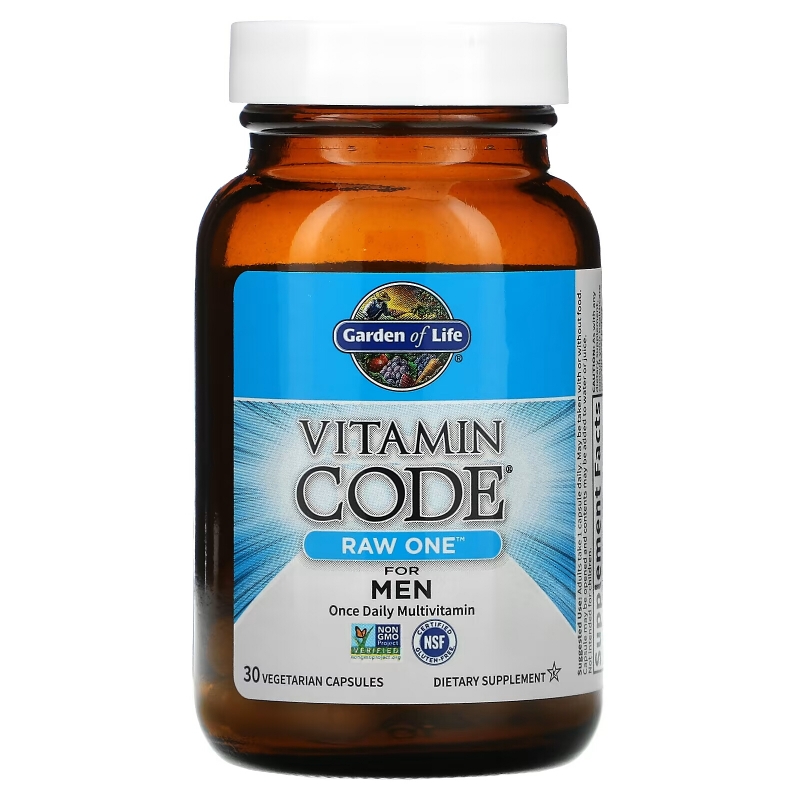 Garden of Life, Vitamin Code, Raw One For Men Once Daily Multivitamin, 30 Vegetarian Capsules