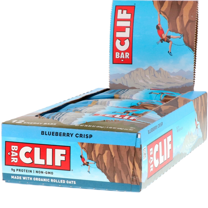 Clif Bar, Energy Bar, Blueberry Crisp, 12 Bars, 2.40 oz (68 g) Each