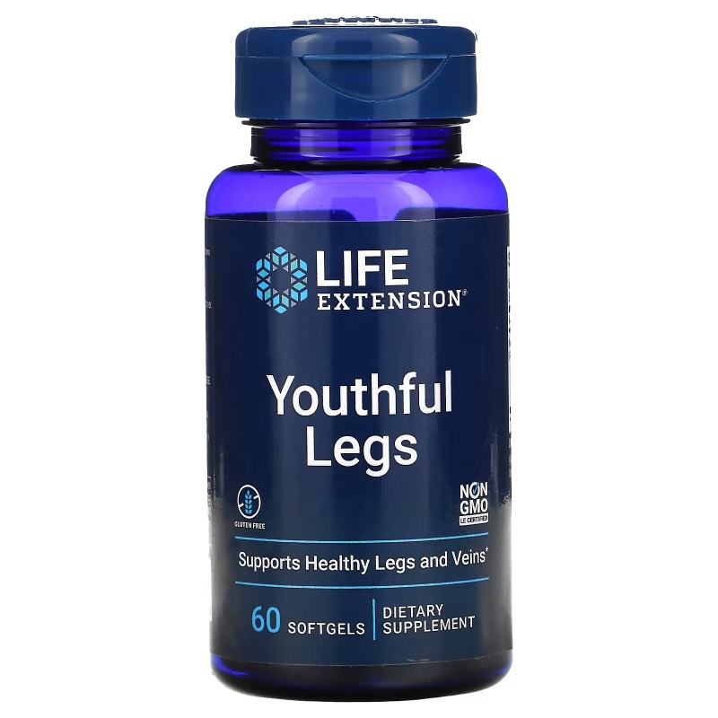 Life Extension, Youthful Legs , 60 Softgels