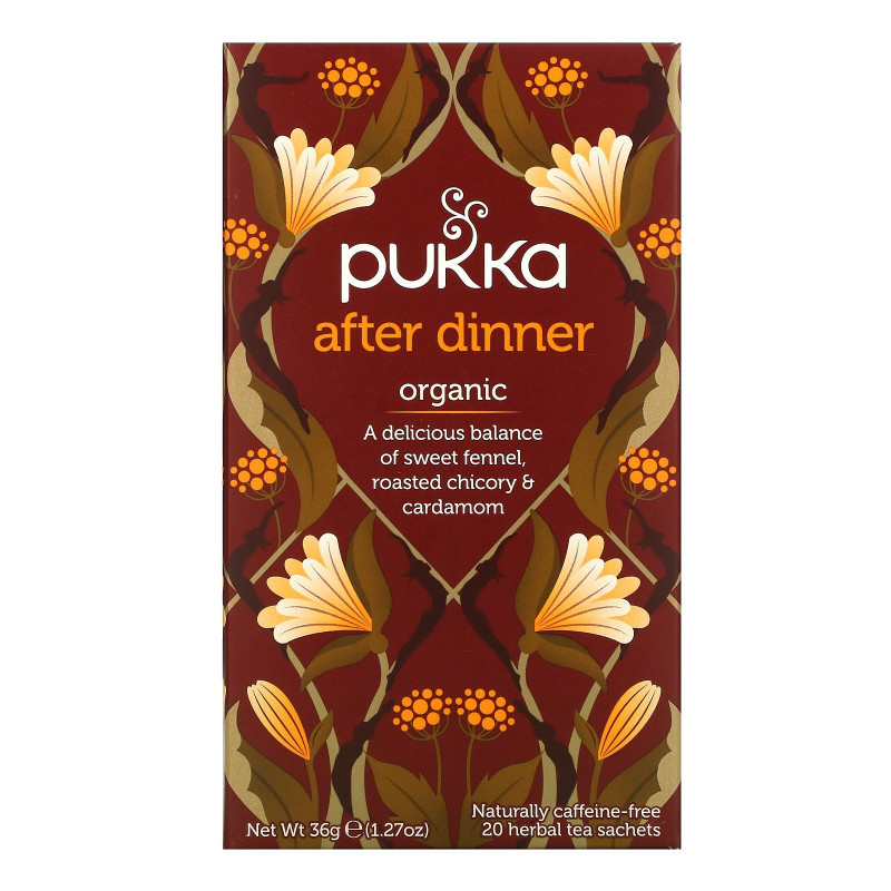 Pukka Herbs After Dinner 20 Herbal Tea Sachets 1.27 oz (36 g) Each