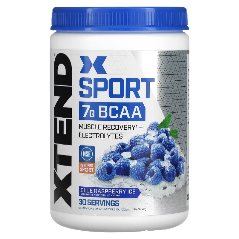 Xtend, Sport, 7G BCAA, Blue Raspberry Ice, 12.2 oz (345 g)